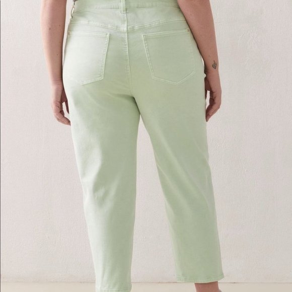 Addition Elle Women Mint Green Pastel Slim Leg Denim Plus Size 16 - Picture 2 of 8
